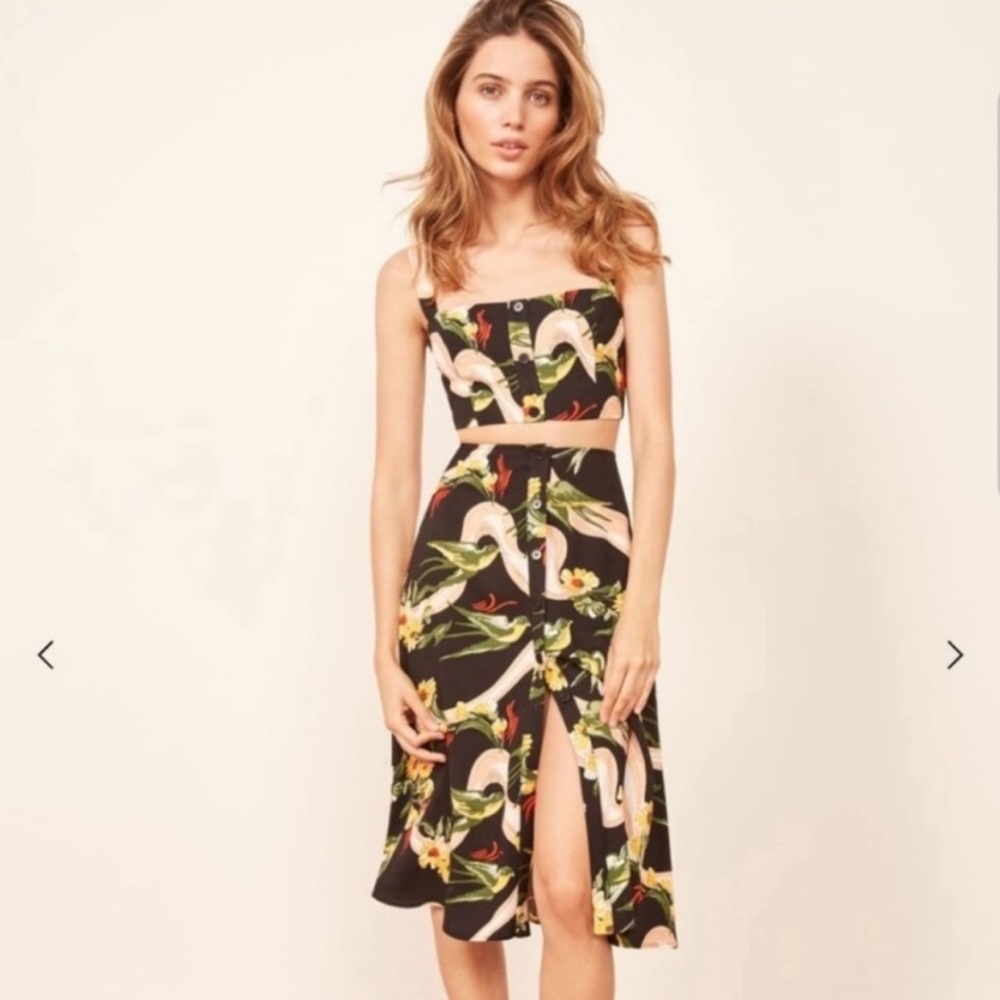 Reformation RARE Grazia Black Bird of Paradise set